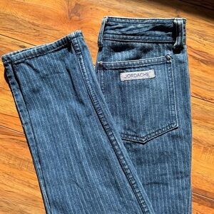 Vintage 80s Jordache High-Rise Pinstripe Jeans - Size 3 (Junior)